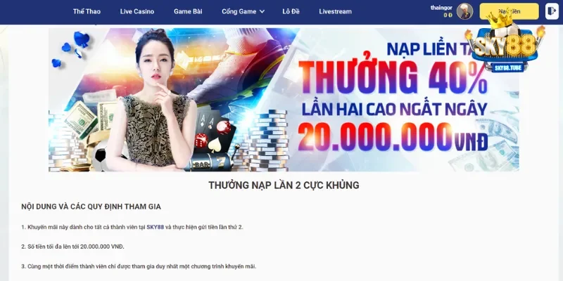 Đọc kỹ điều kiện tham gia ưu đãi Sky88